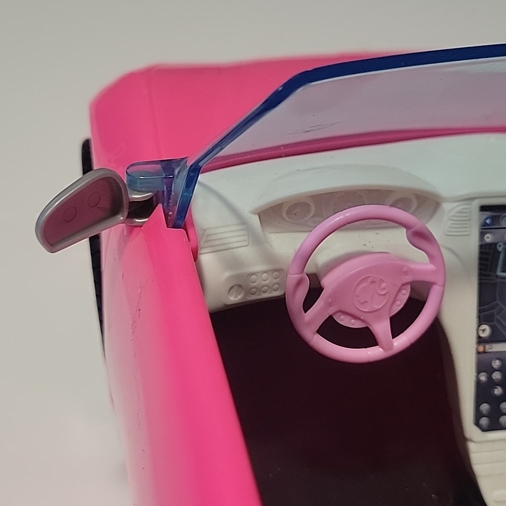Barbie Bright Pink Convertible Toy Car - Stylish Play Vehicle - Picture 14 of 14